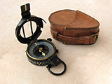 WW2 J.M. Glauser MK IX prismatic marching compass with case